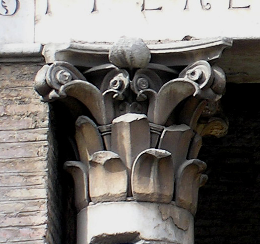 Capitello corinzio a foglie lisce, Roma, SS.Giovanni e Paolo