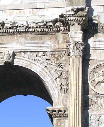 Arco di Costantino, fornice centrale